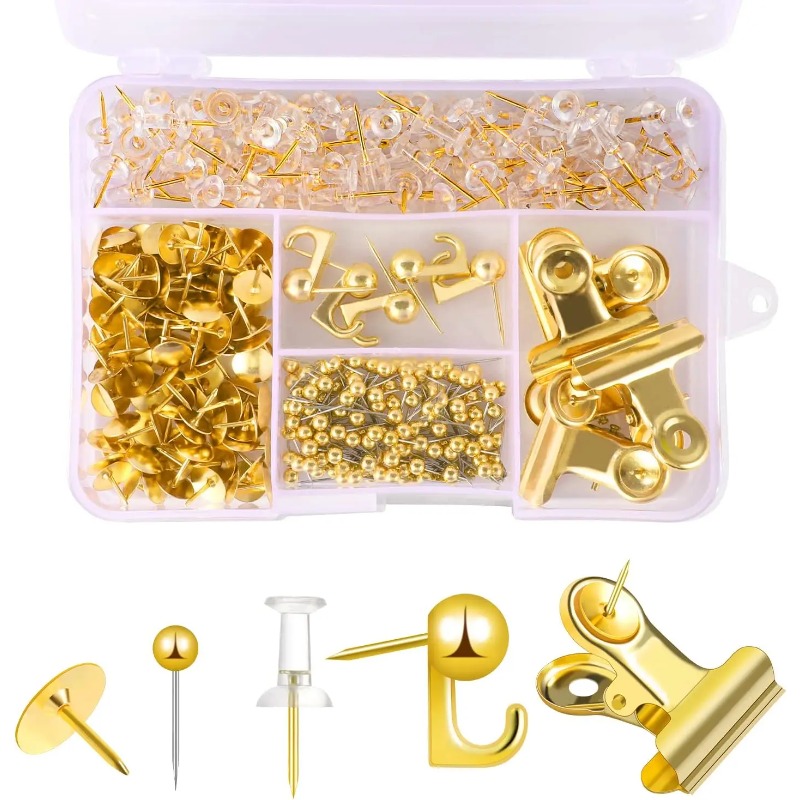 Binder Clip Assorted - 310 stücke Push Pins Set Binder