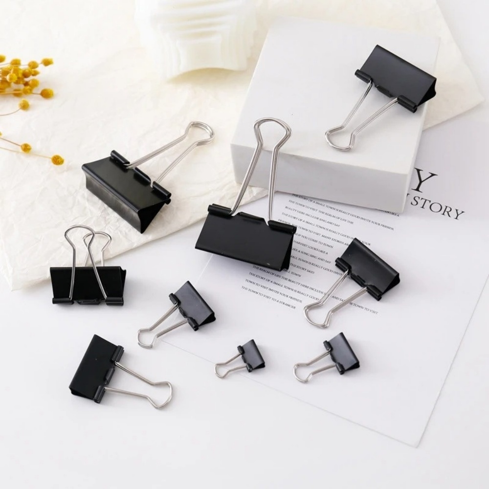 Büroklammern Schwarz, Faltklam – Binder Clip Assorted Bewertung und Preis